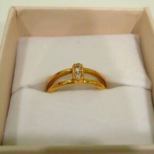 Gold Vermeil Stack Ring Sz7